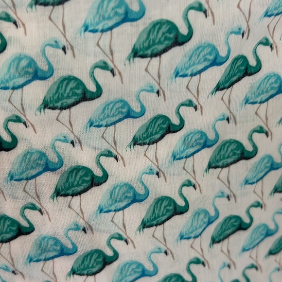 Tory Burch Long-Sleeve Flamingo Tunic with Embroidered Trim - Picture 3 of 4